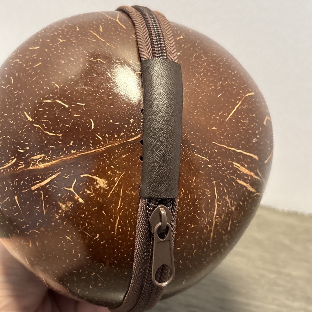 Coconut Bag Purse Bahamas With Handle‎ & Zipper Hawaiian Tropical - Picture 7 of 9
